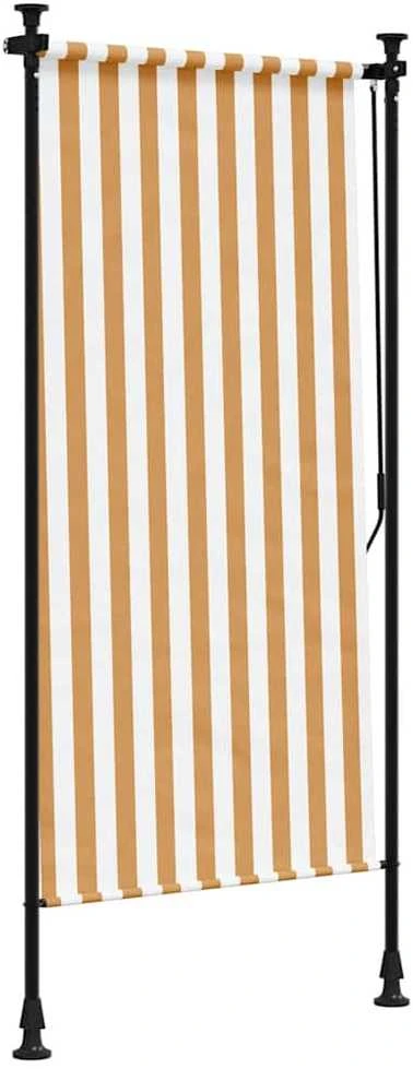 Lauko roletas, oranžinis/baltas, 100x270cm, audinys ir plienas