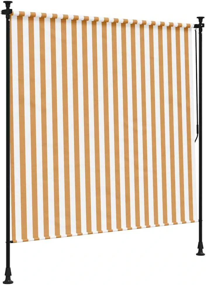 Lauko roletas, oranžinis/baltas, 200x270cm, audinys ir plienas