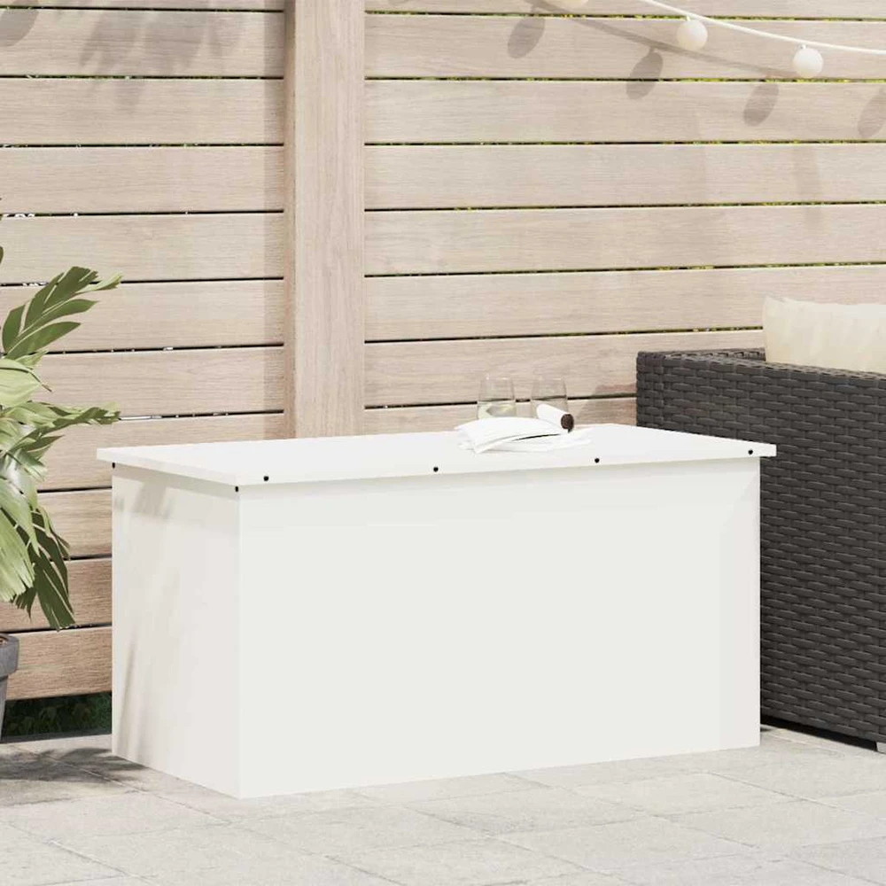 Sodo saugojimo pagalvių dėžė Galvanizuotas plienas 220 L Balta