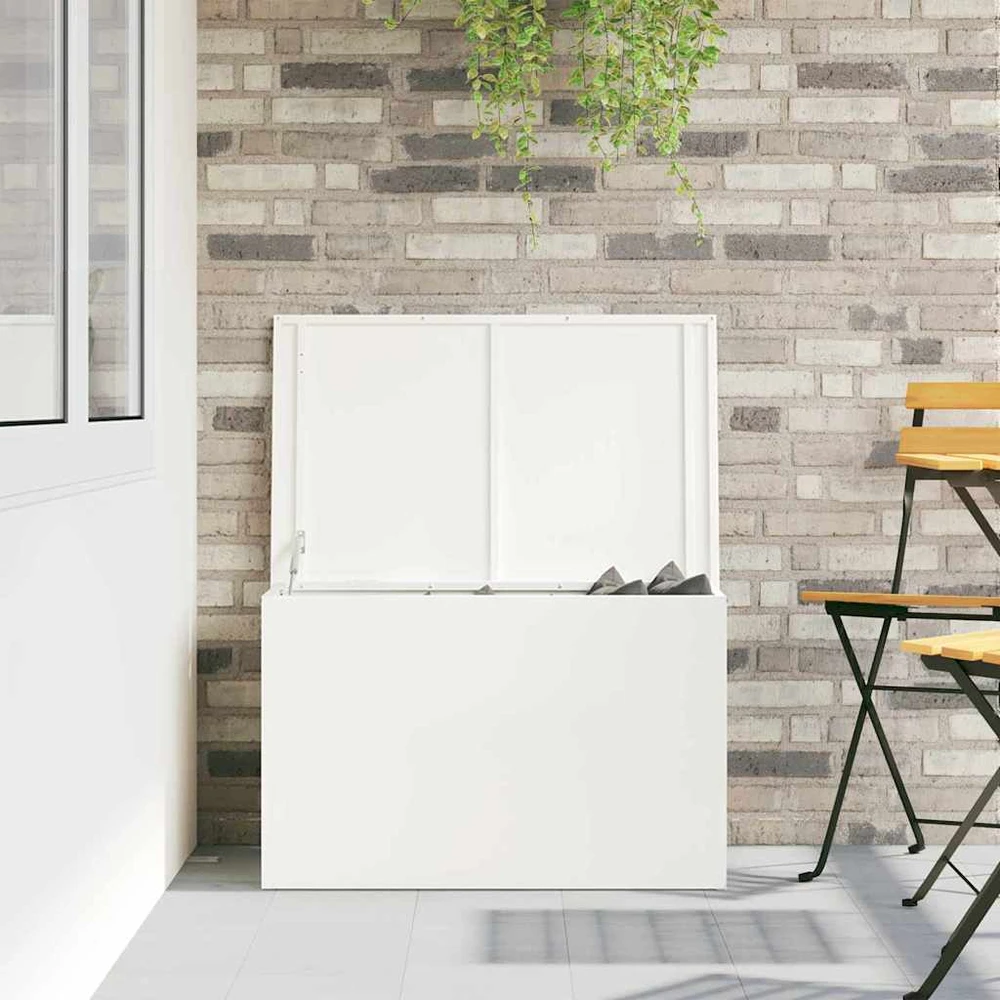 Sodo saugojimo pagalvių dėžė Galvanizuotas plienas 175 L Balta