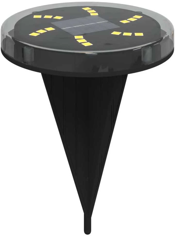 Lauko saulės šviestuvai su smaigaliais, 4vnt., šiltai balta