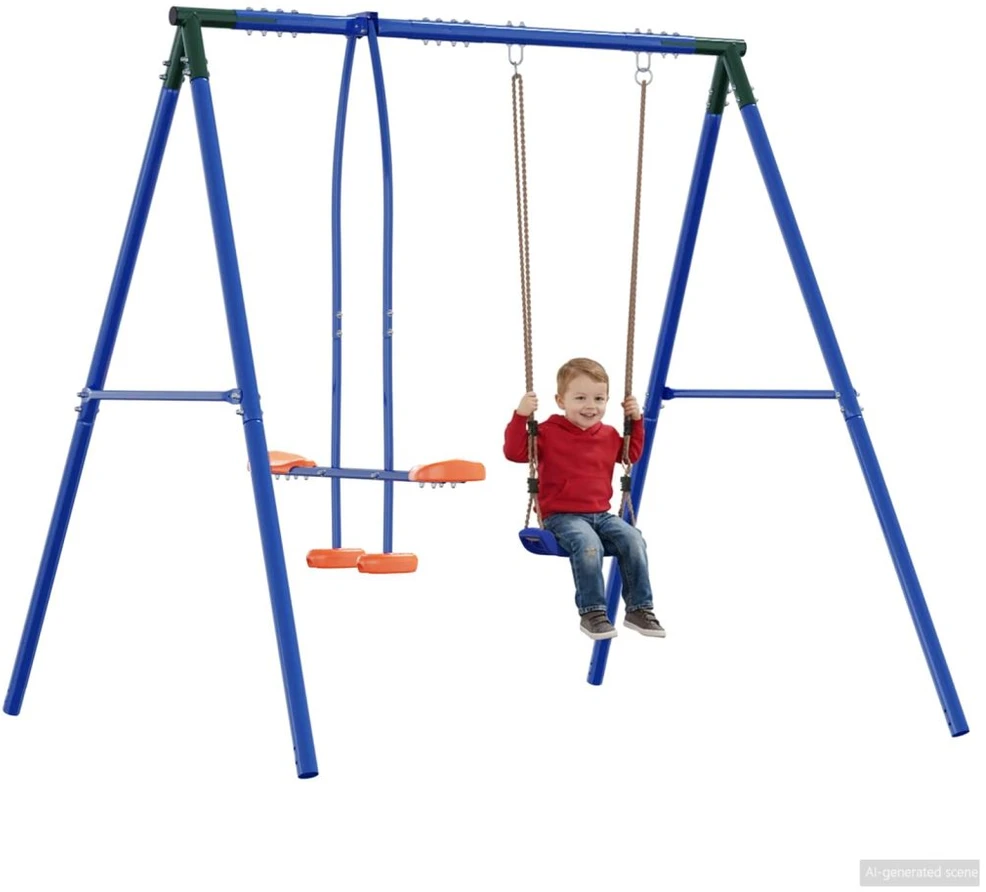 Lauko sūpynių rėmas su glideriu, skirtas iki 3 vaikų
