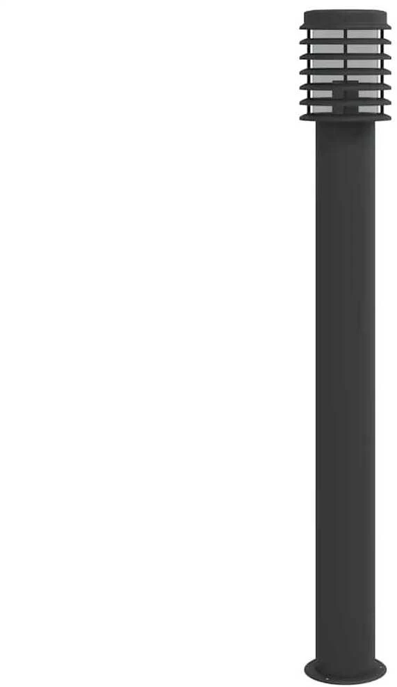 Lauko šviestuvai, 3vnt., juodi, 110cm, nerūdijantis plienas