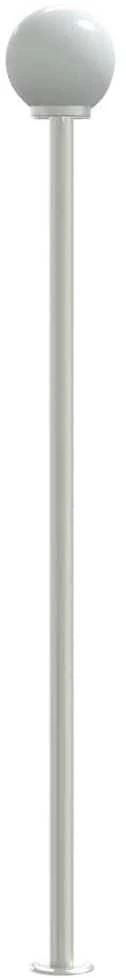 Lauko šviestuvai, 3vnt., sidabriniai, 215cm, plienas