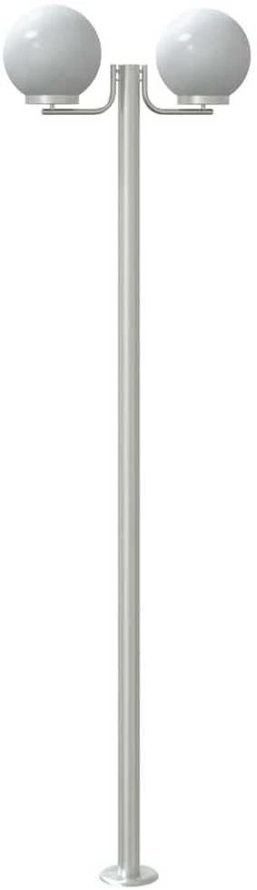 Lauko šviestuvai, 3vnt., sidabriniai, 215cm, plienas