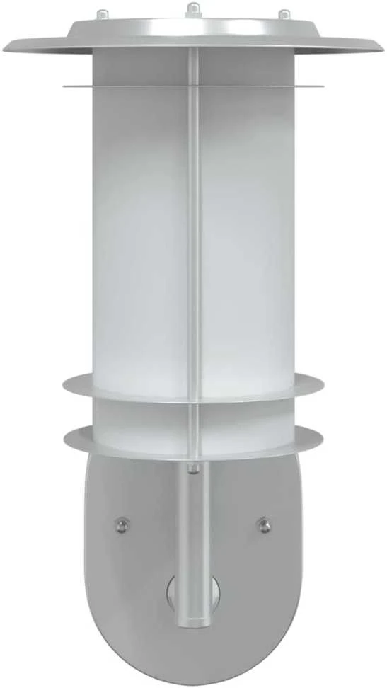 Lauko šviestuvai su jutikliais, 2vnt., sidabriniai, plienas