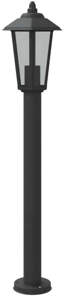 Lauko šviestuvas, 3vnt., juodas, 80cm, nerūdijantis plienas