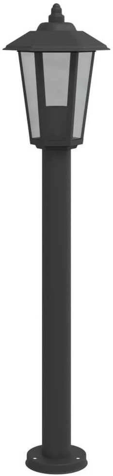 Lauko šviestuvas, 3vnt., juodas, 80cm, nerūdijantis plienas