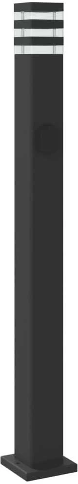Lauko šviestuvas su išvedimu, 3vnt., juodi, 110cm, aliuminis