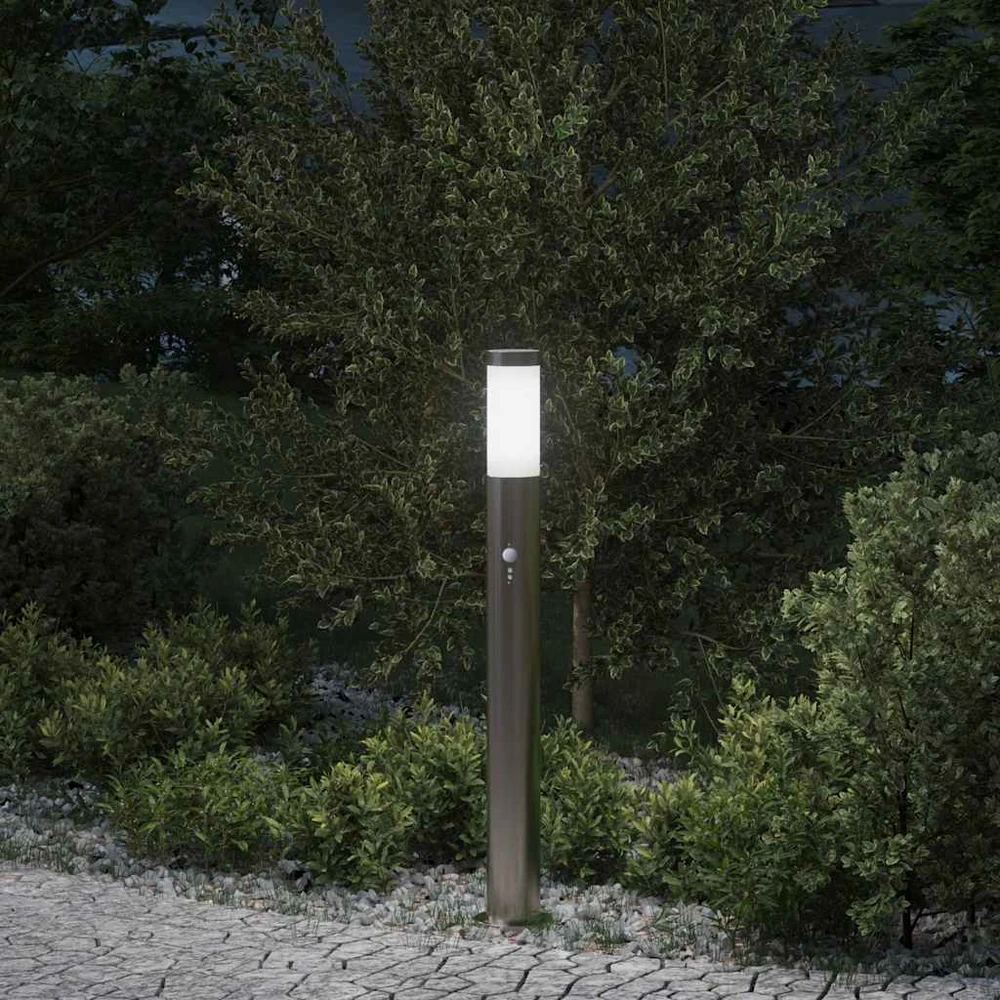 Pakabinamas šviestuvas Apsauginis stulpelis su jutikliu, 80 cm, nerūdijantis plienas, IP44