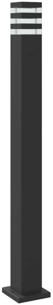 Lauko šviestuvas su jutikliu, juodas, 110cm, aliuminis