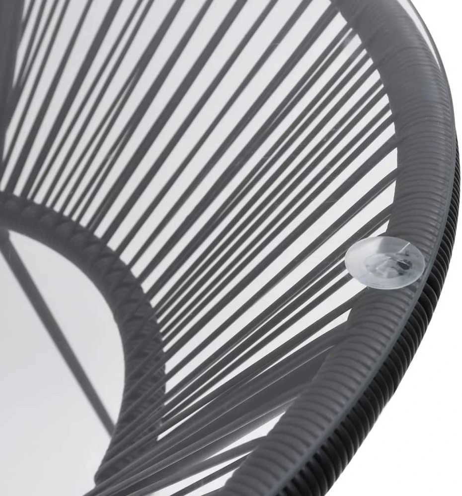 Lauko baldų komplektas Lauko valgomojo baldų komplektas, 5 dalių, juodas, PVC ratanas
