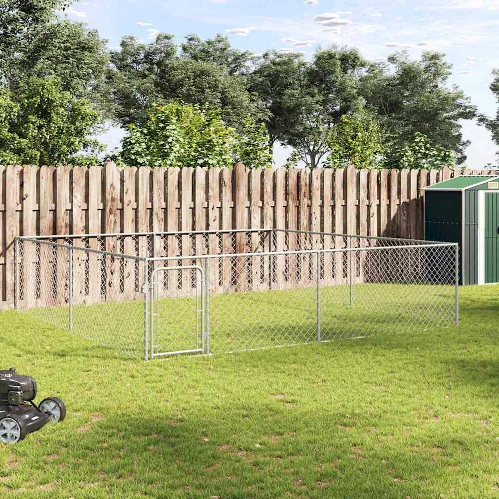 Lauko voljeras šunims, 4x4x1m, galvanizuotas plienas