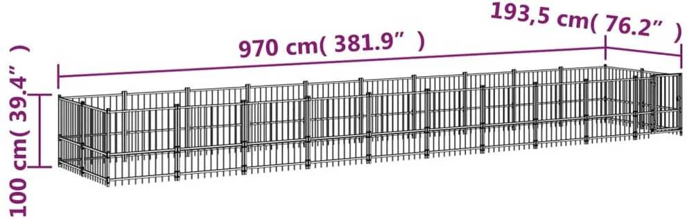Lauko voljeras šunims, plienas, 18,77m²
