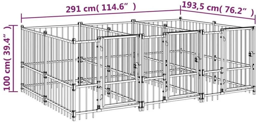 Lauko voljeras šunims, plienas, 5,63m²