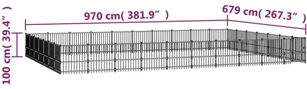 Lauko voljeras šunims, plienas, 65,86m²