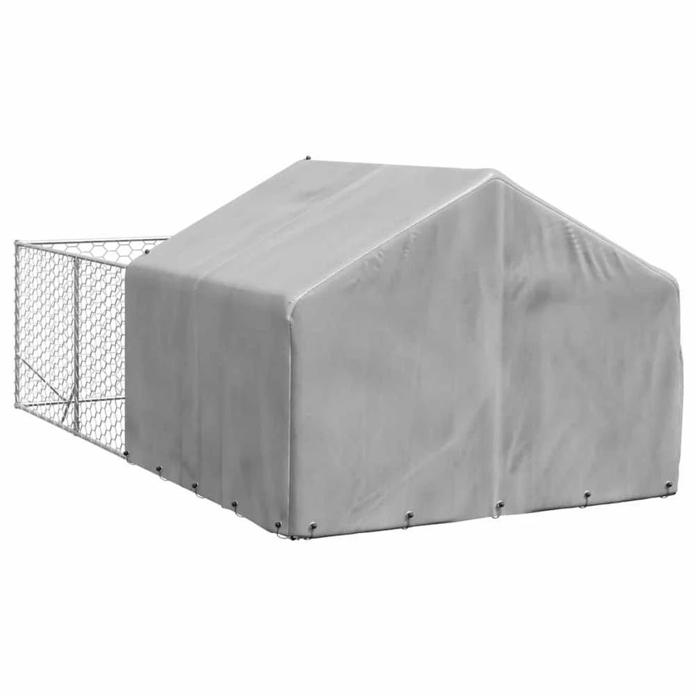 Lauko voljeras šunims su aptvaru, 4x2x1,5m, plienas