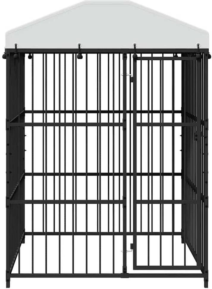 Lauko voljeras šunims su stogu, 150x150x210cm