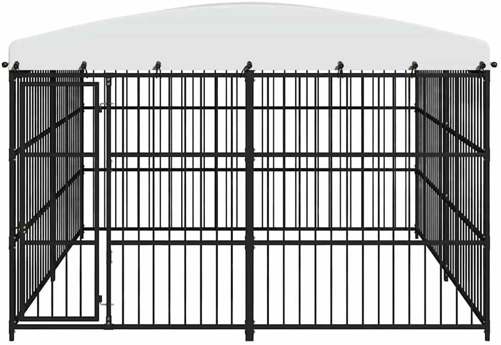 Lauko voljeras šunims su stogu, 300x300x210cm