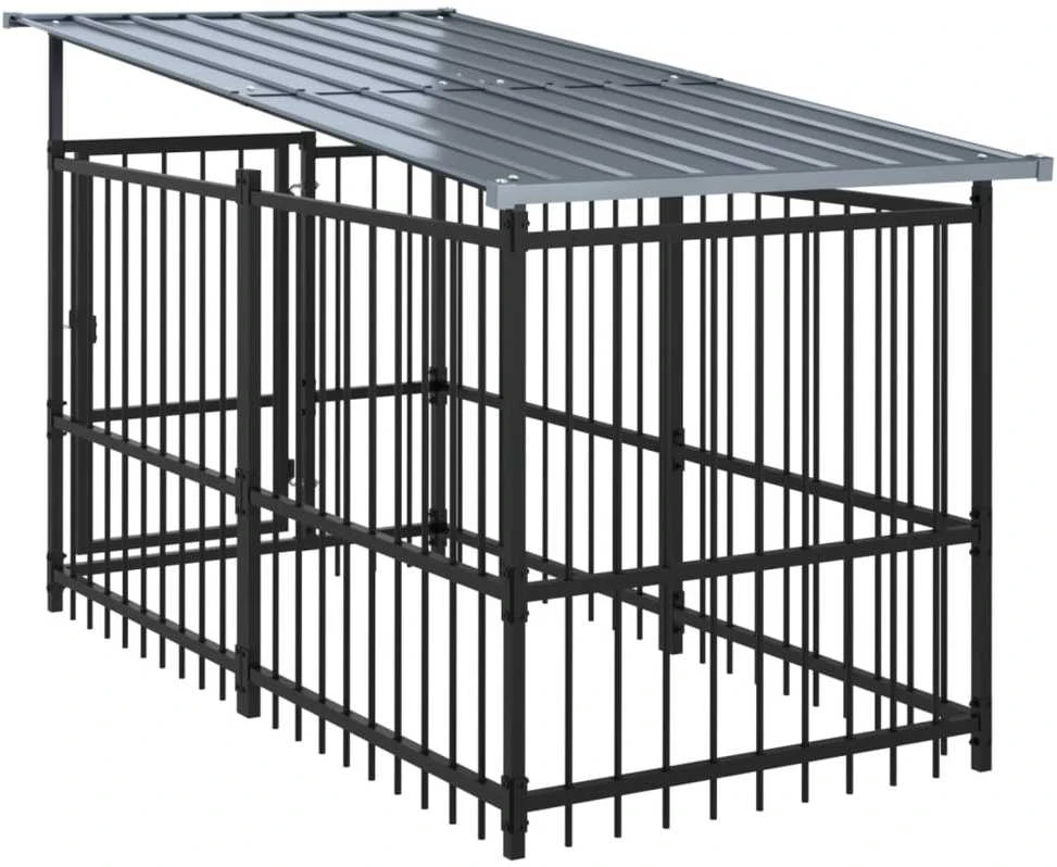 Lauko voljeras šunims su stogu, plienas, 13,14m²