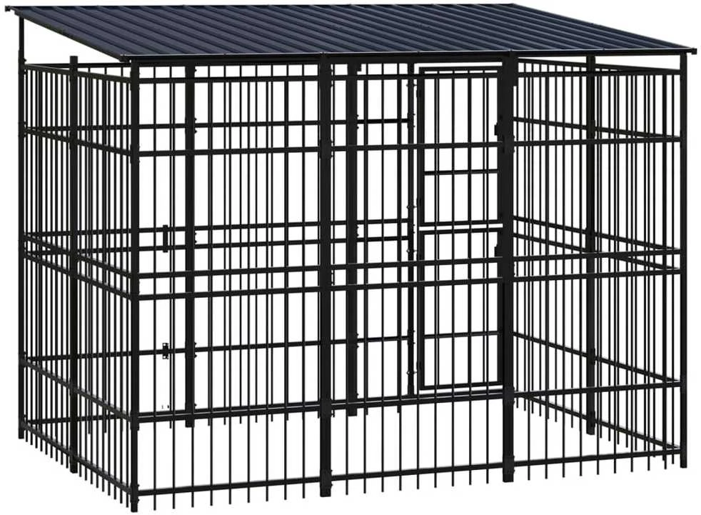 Lauko voljeras šunims su stogu, plienas, 5,53m²