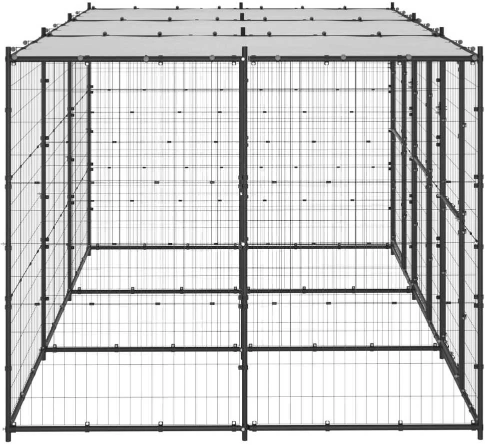 Lauko voljeras šunims su stogu, plienas, 7,26m²