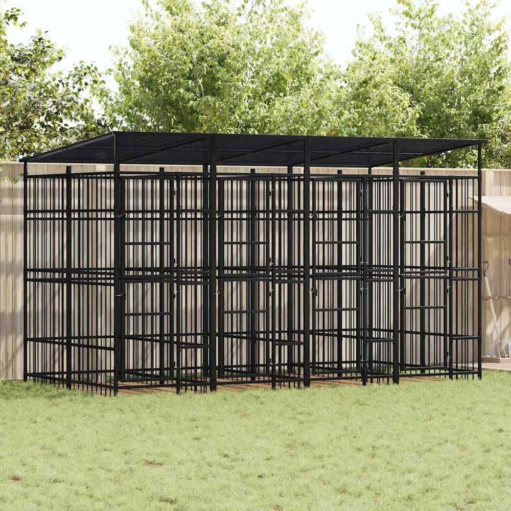 Lauko voljeras šunims su stogu, plienas, 7,37m²