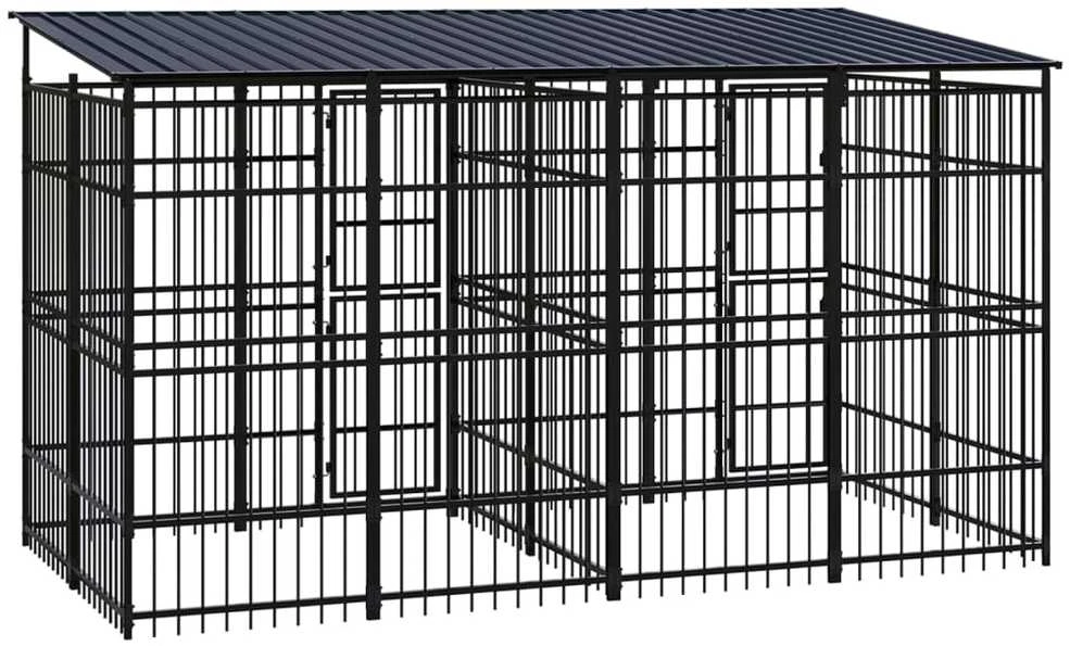 Lauko voljeras šunims su stogu, plienas, 7,37m²