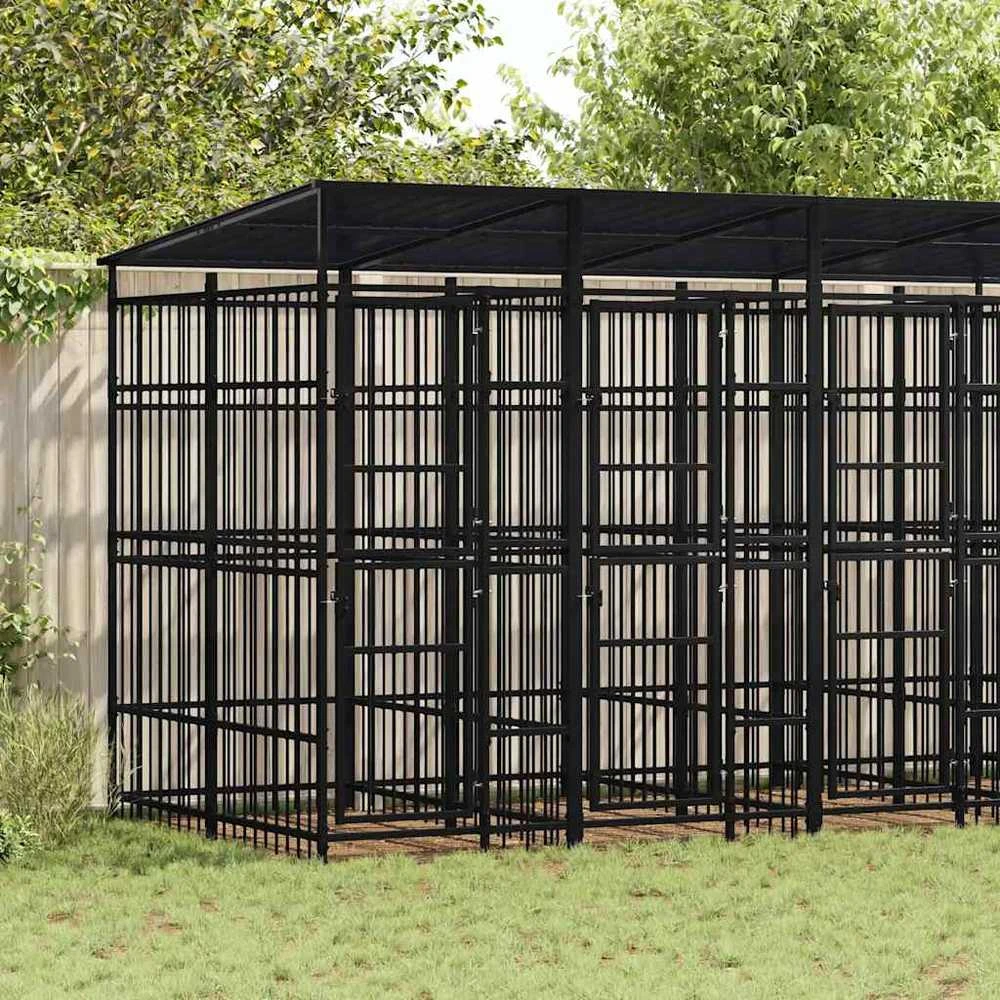 Lauko voljeras šunims su stogu, plienas, 9,22m²