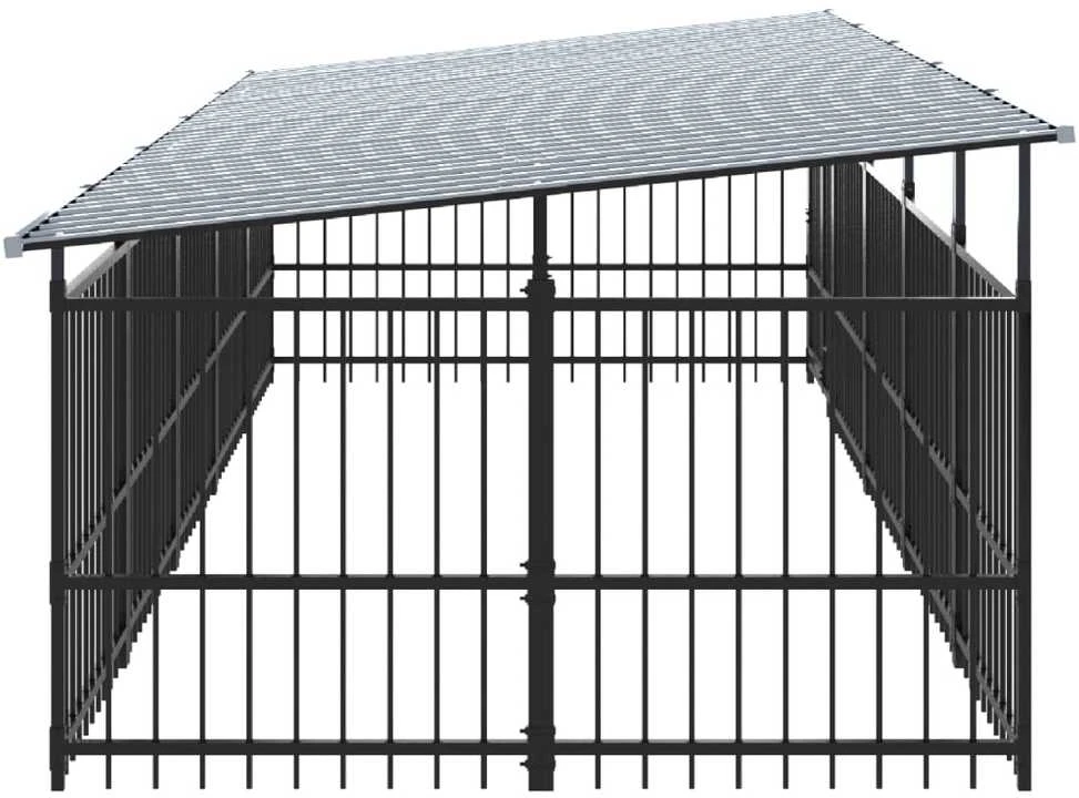 Lauko voljeras šunims su stogu, plienas, 9,38m²