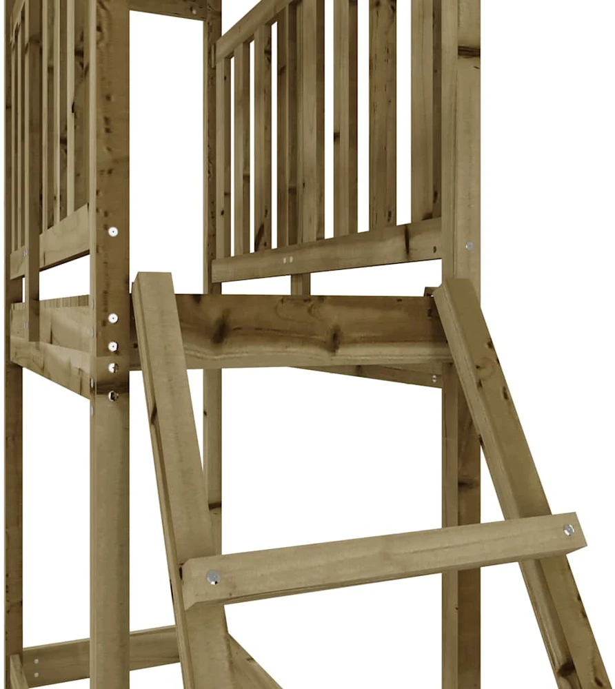 Lauko žaidimų aikštelės komplektas, 53x110x214cm, pušis