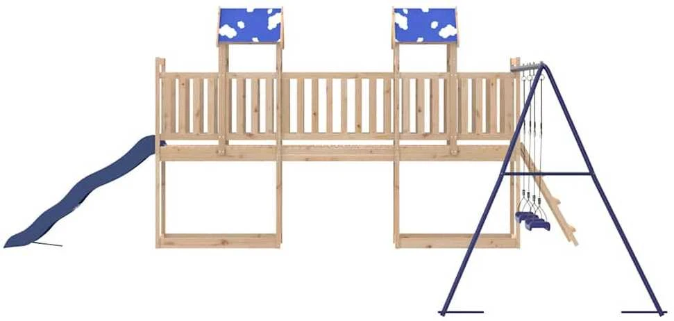 Lauko žaidimų aikštelės komplektas, pušies medienos masyvas