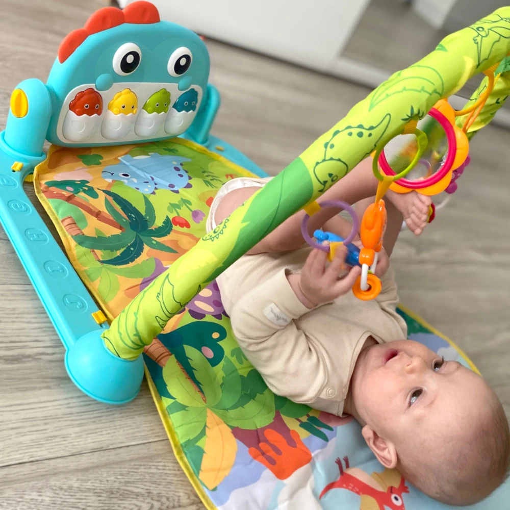 Woopie Kūdikių Žaidimų Kilimėlis su Arkos Dinozauro Tema