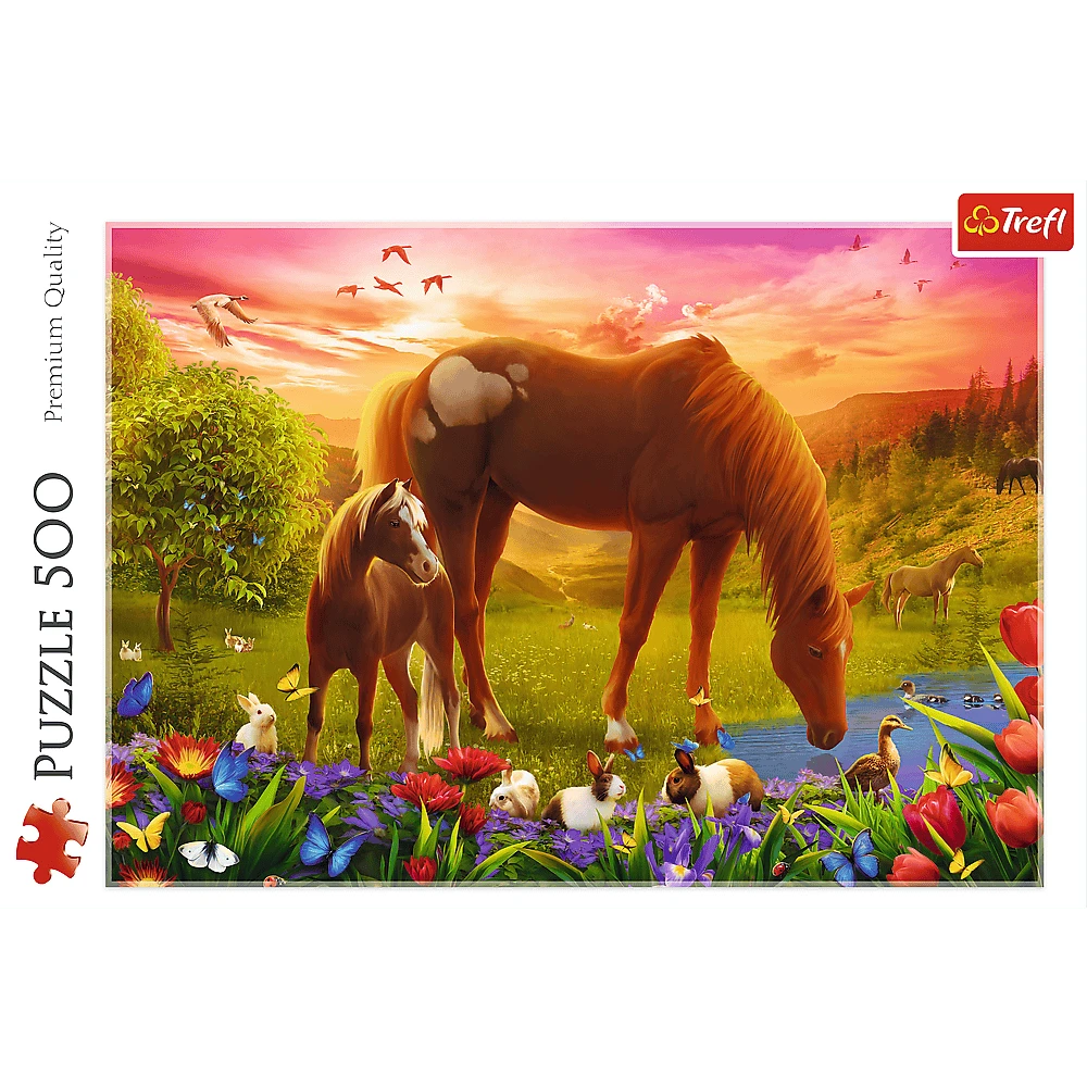 Trefl Dėlionė 500 vnt. - Žirgai