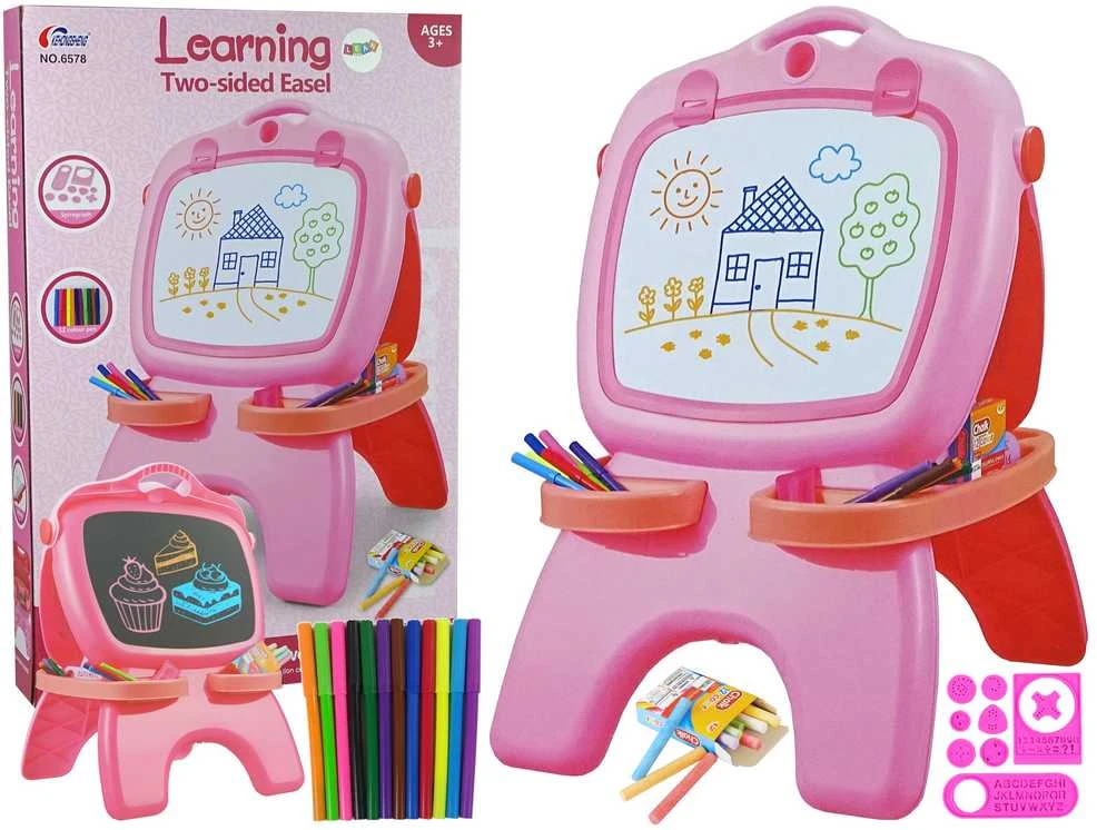 Lean Toys Dvipusė piešimo lenta 2 in 1