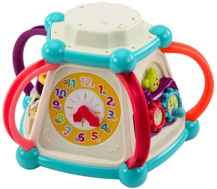 Lean Toys Daugiafunkcis edukacinis kubas 7 viename su garsais ir šviesomis