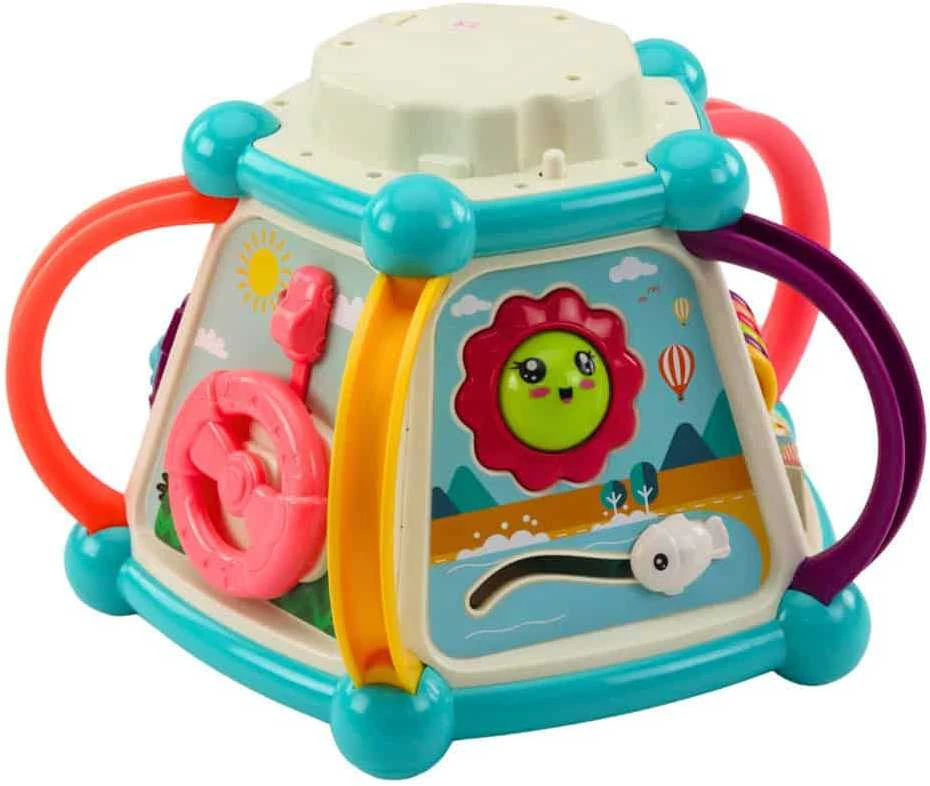Lean Toys Daugiafunkcis edukacinis kubas 7 viename su garsais ir šviesomis