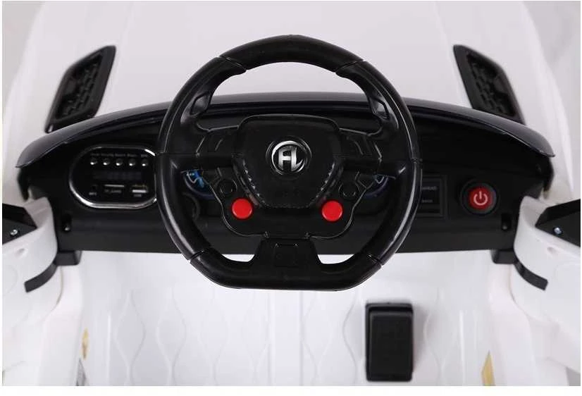 Lean Cars Dvivietis elektromobilis vaikams Lean Toys HL1638, baltas