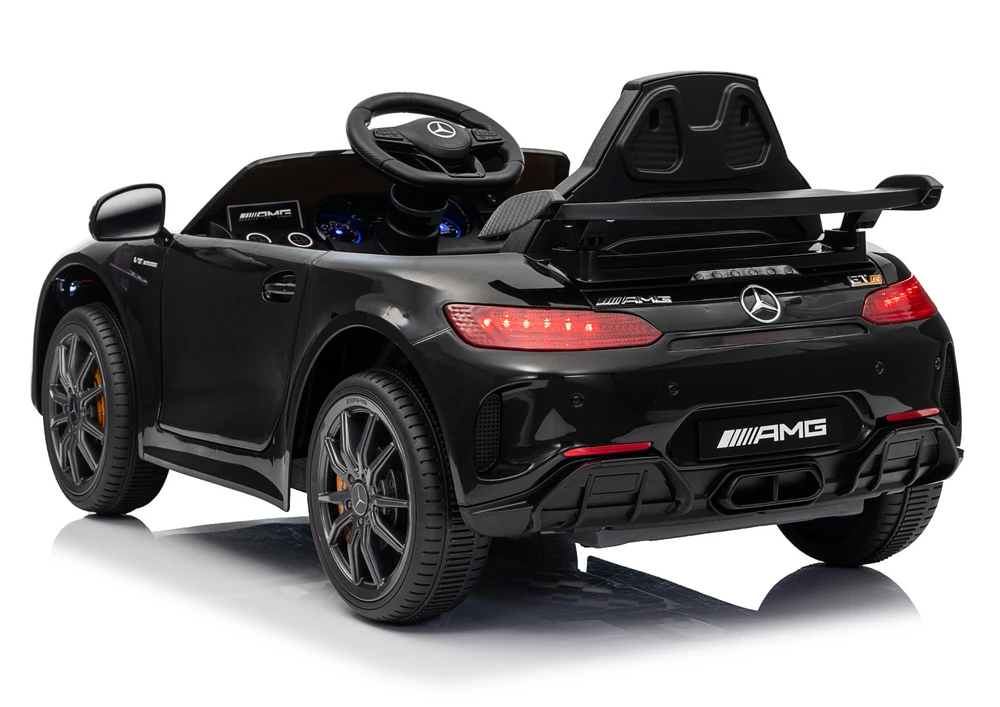 Lean Cars Juodas Mercedes GTR akumuliatorinis automobilis vaikams