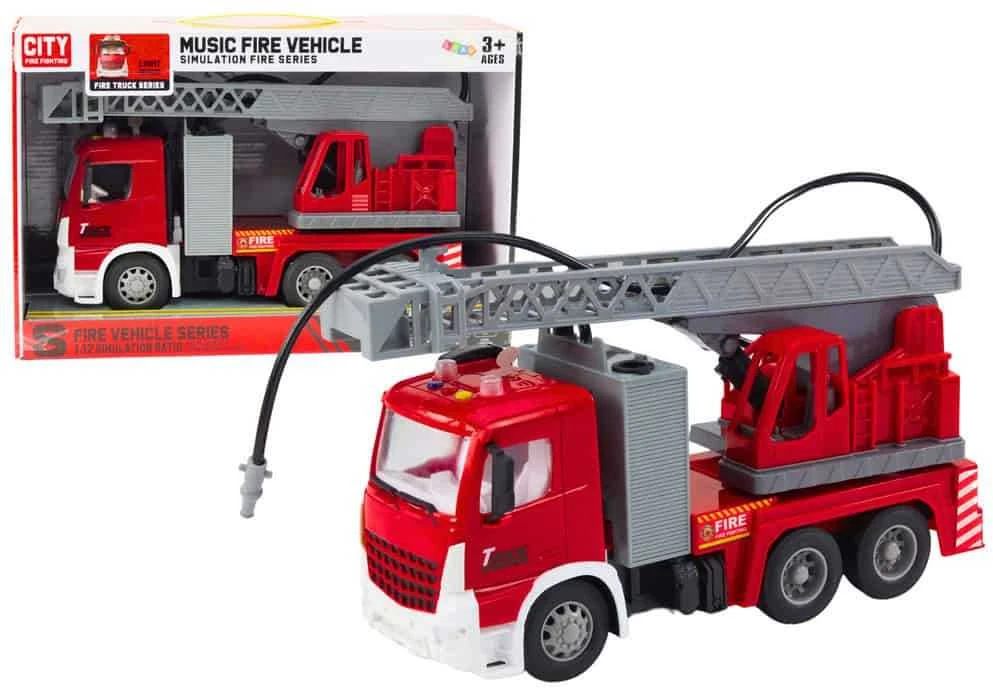 Lean Toys Gaisrinės mašinos su strėle komplektas