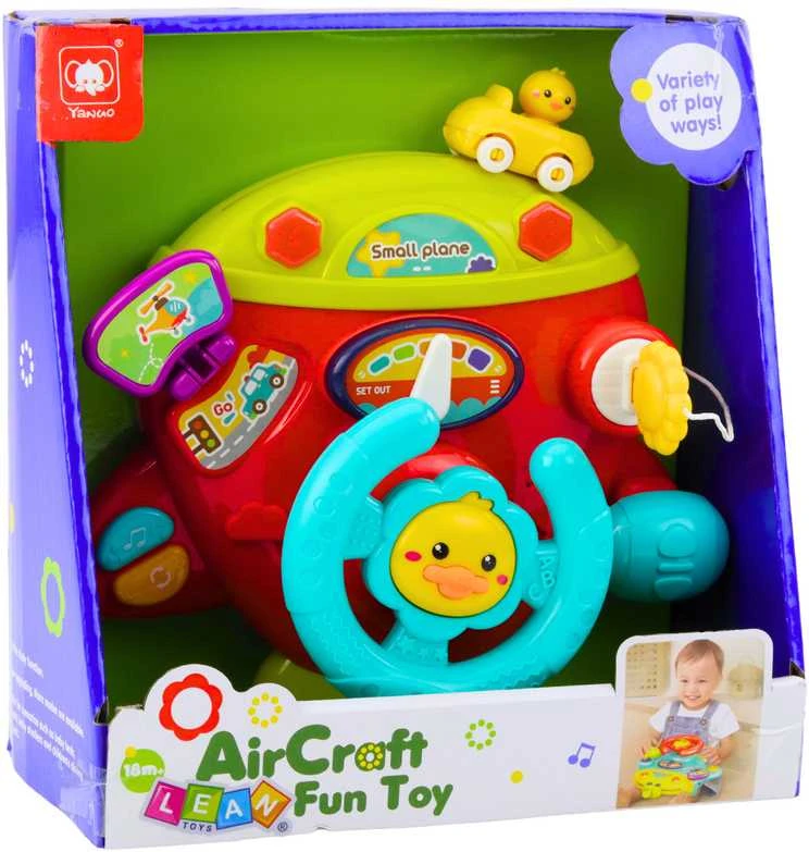 Lean Toys Interaktyvus Lėktuvo Vairavimo Pultas Mažiesiems Pilotams