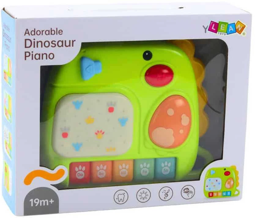Lean Toys INTERAKTYVUS PIANINAS ŽALIAS DINOZAURAS
