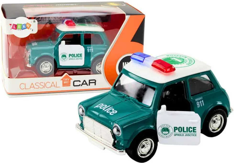 Lean Toys Klasikinis Policijos Automobilis 1:38 su Šviesomis ir Garsais