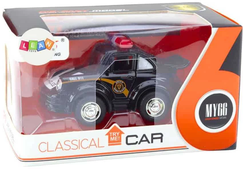 Lean Toys Klasikinis policijos automobilis 1:38 su šviesomis ir garsais