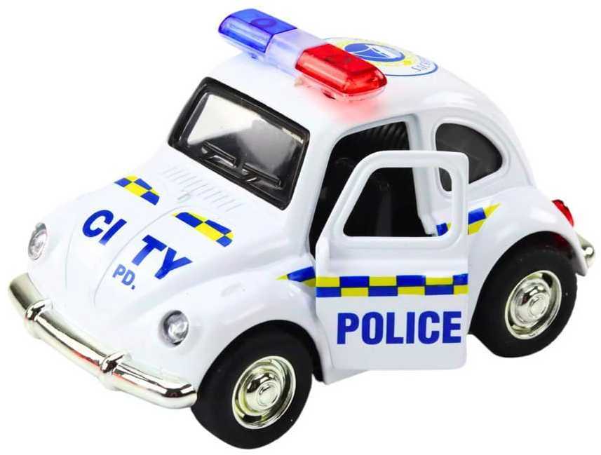 Lean Toys Klasikinis 1:38 Mastelio Policijos Automobilis su Šviesomis ir Garsu