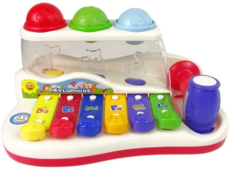 Lean Toys Ksilofonas su plaktuku vaikams nuo 18 mėn.