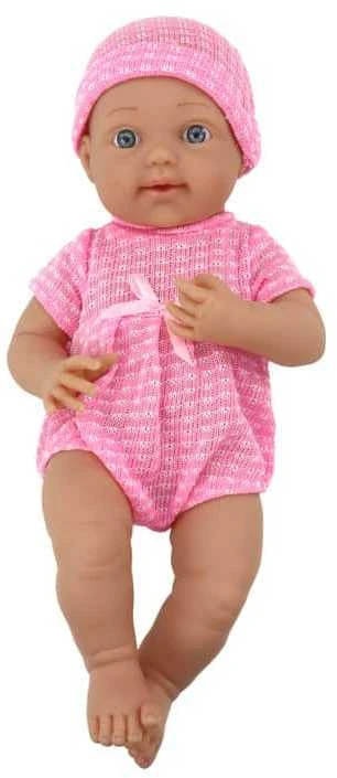 Lean Toys Kūdikis lėlė su rožiniais drabužiais LeanToys