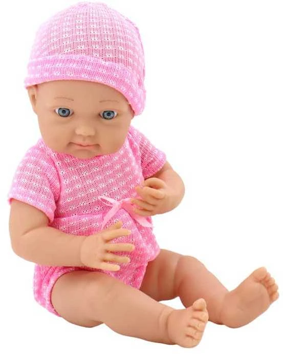 Lean Toys Kūdikis lėlė su rožiniais drabužiais LeanToys