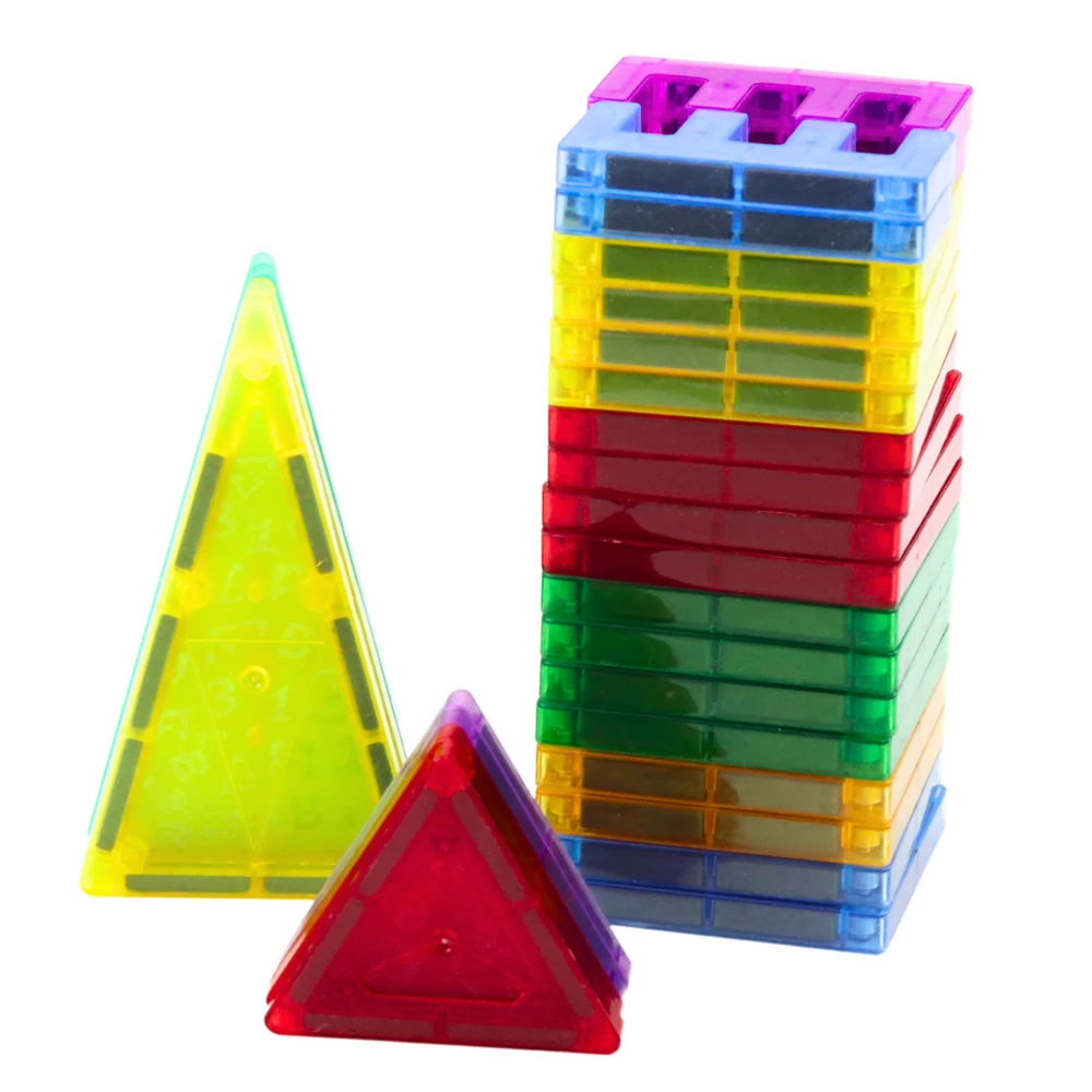 Lean Toys Magnetiniai blokeliai dėžutėje 57 vnt.