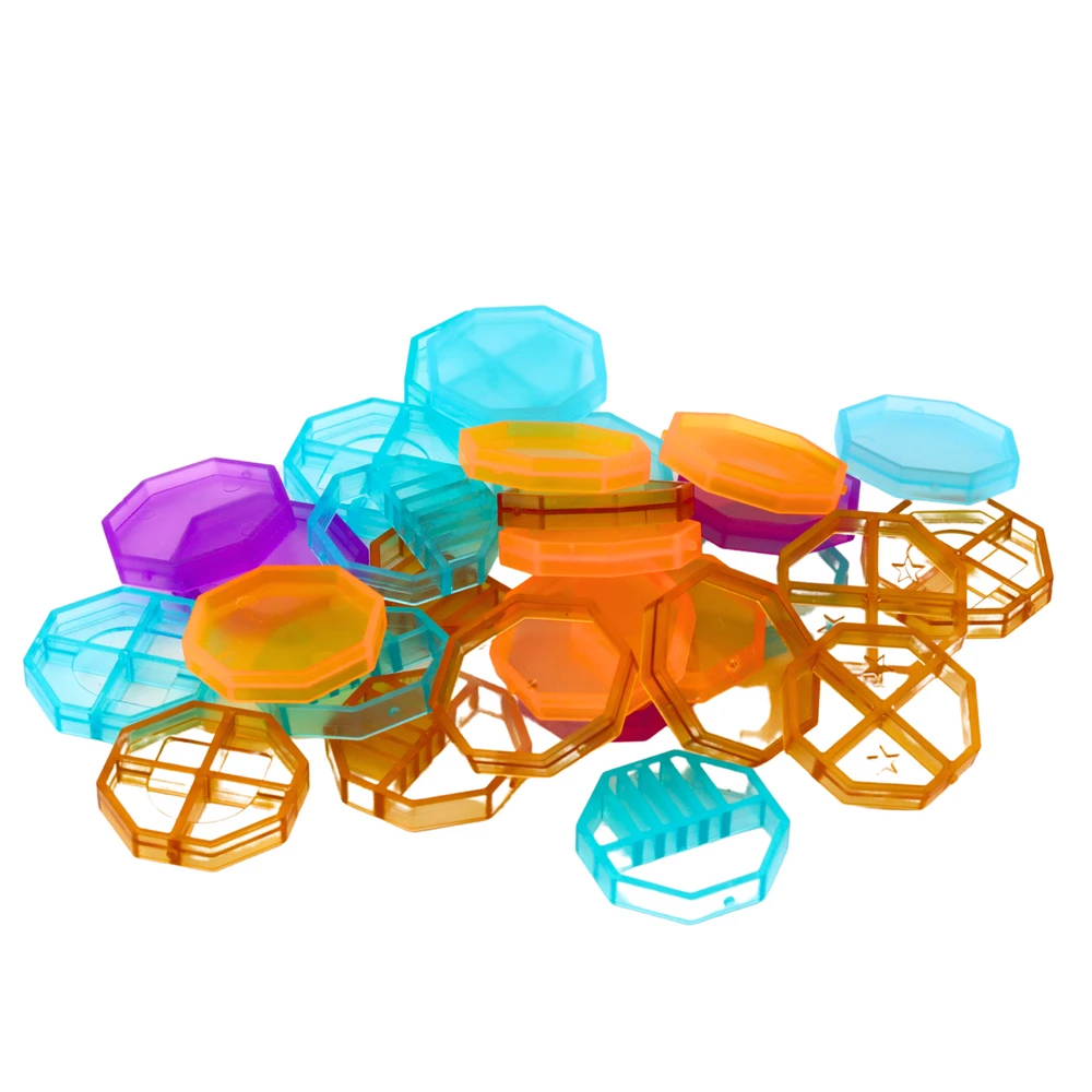 Lean Toys Magnetiniai blokeliai dėžutėje 57 vnt.